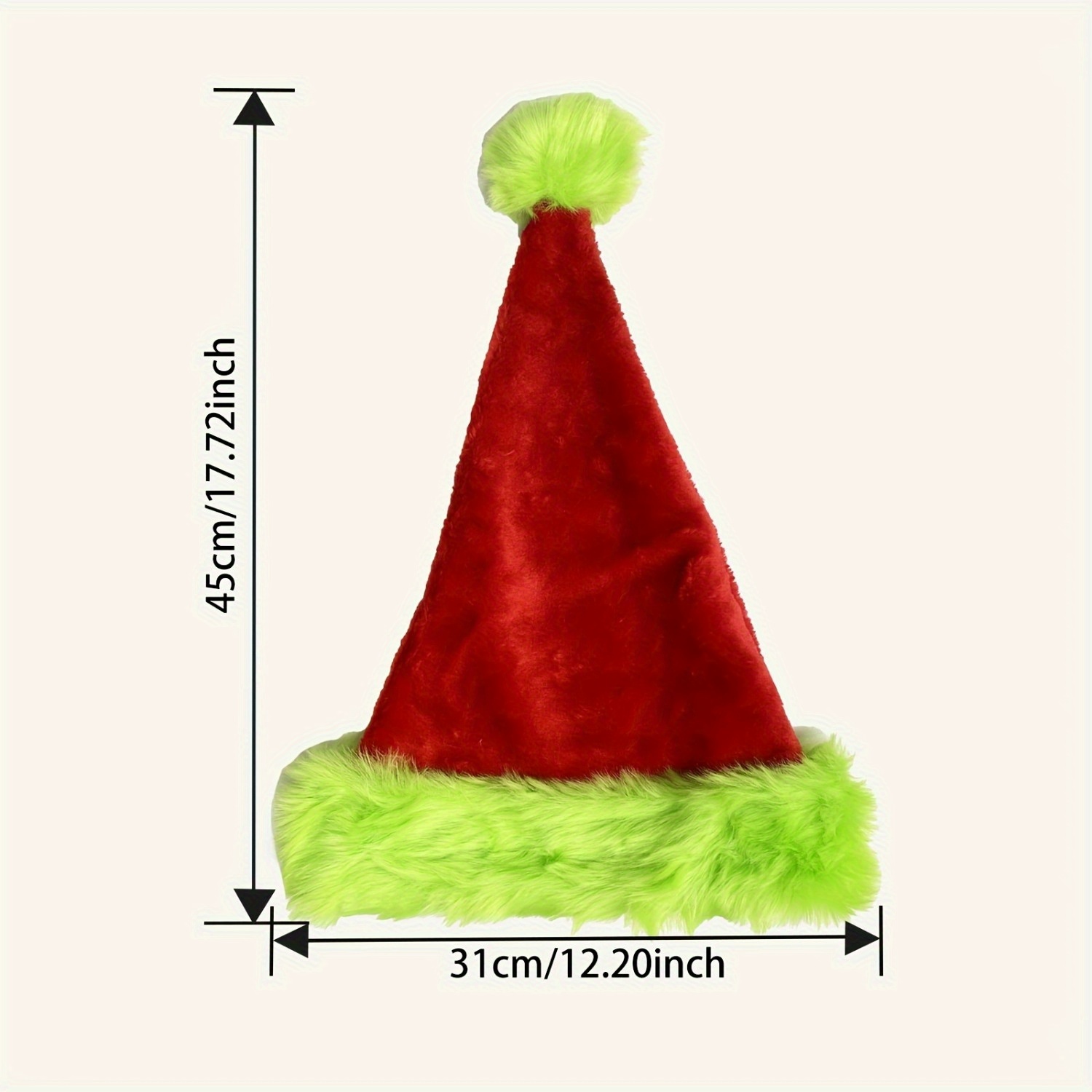 Fluorescent Green Edge Red San - огляд і ціна Santa Hat Plush