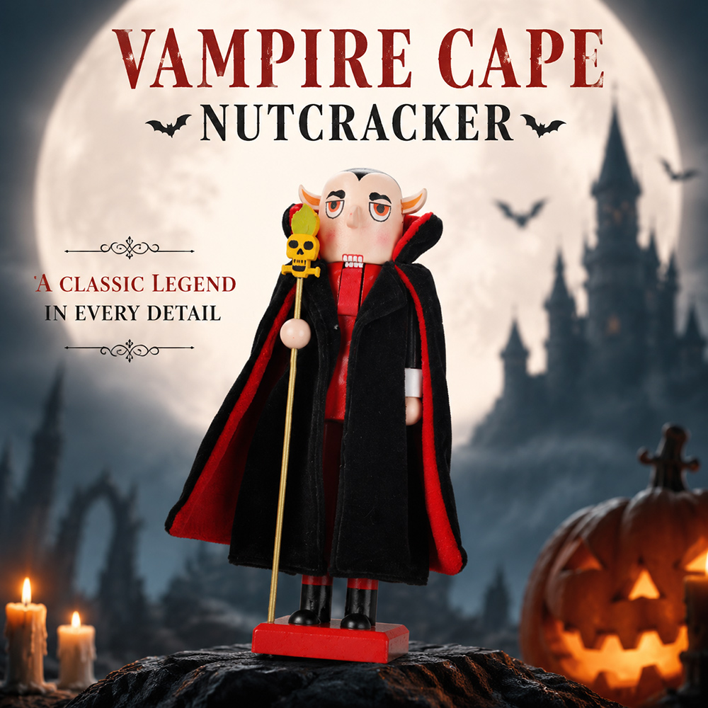 Halloween Solid Wood Nutcracke - огляд і ціна Nutcracker Figurine