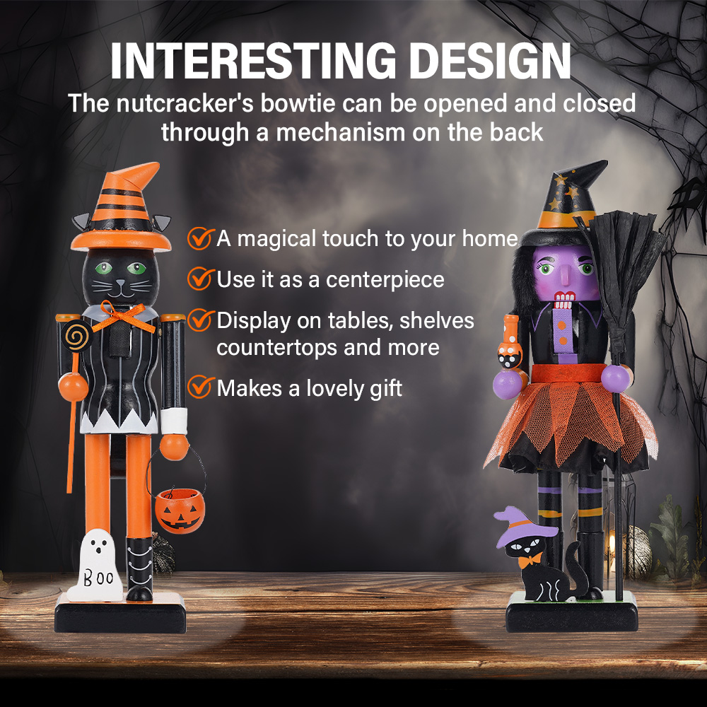 Halloween Solid Wood Nutcracke - огляд і ціна Nutcracker Figurine