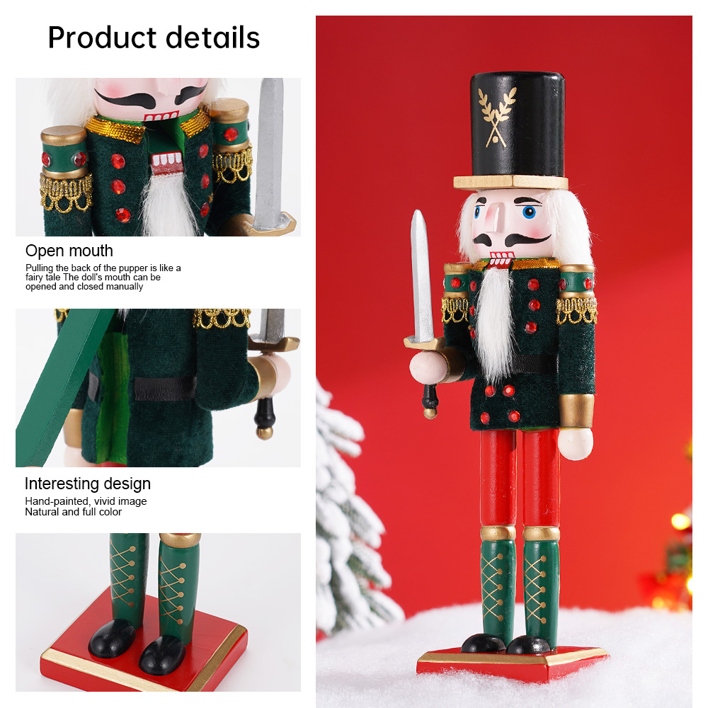 30cm Christmas Nutcracker Wood - огляд і ціна Nutcracker Figurine