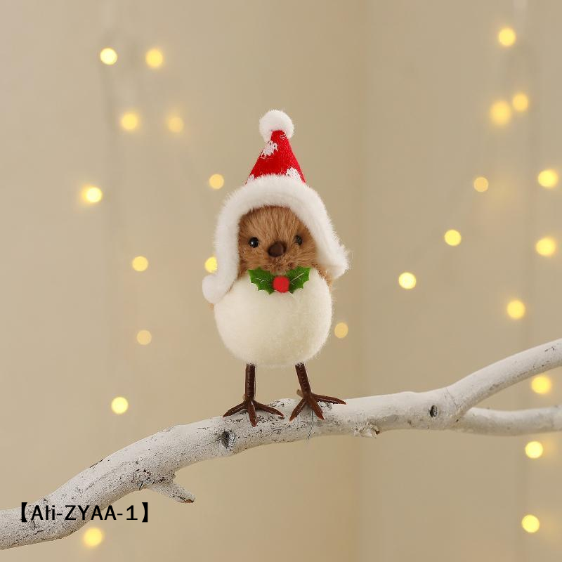 【A】Christmas Plush Bird Orname - огляд і ціна Santa Hat Plush
