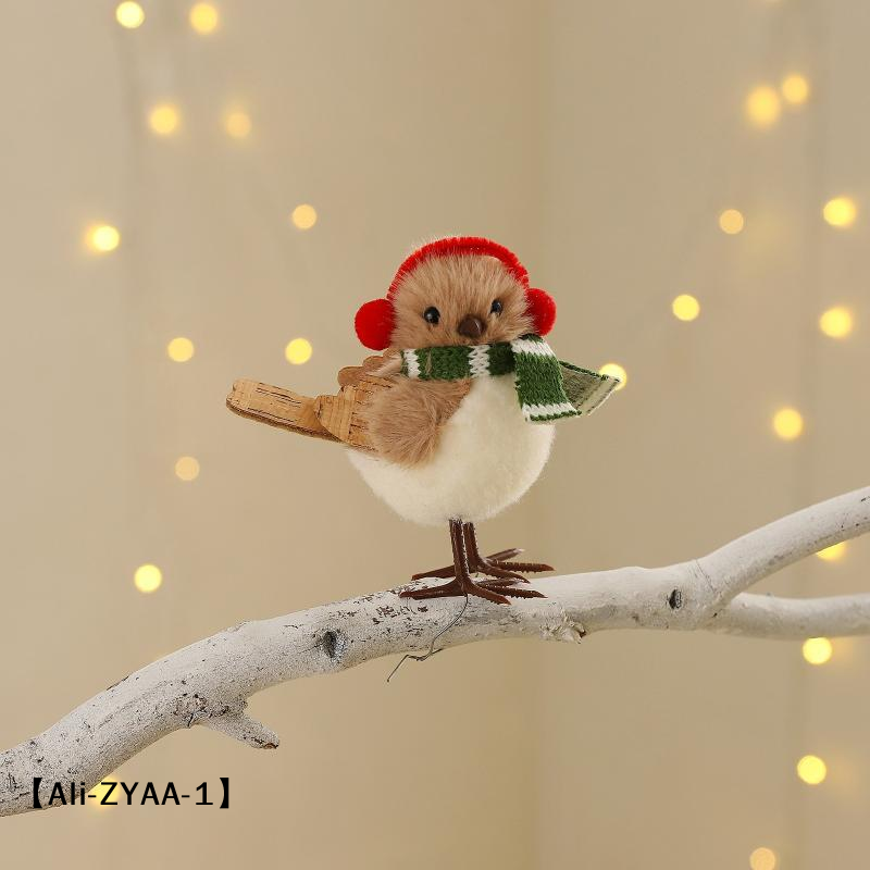 【A】Christmas Plush Bird Orname - огляд і ціна Santa Hat Plush