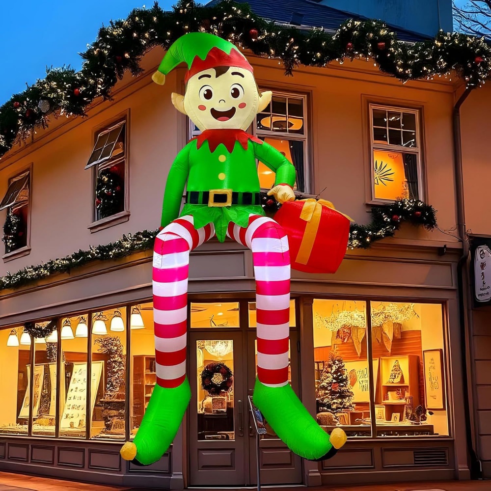 8FT Christmas Inflatables Sitt - огляд і ціна Christmas Lights Outdoor