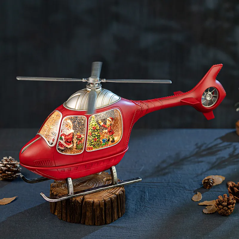 Rotating Helicopter Music Box  - огляд і ціна Snow Globe Musical