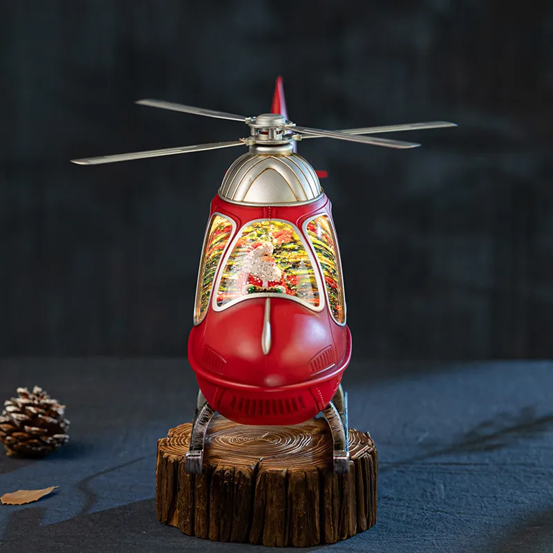 Rotating Helicopter Music Box  - огляд і ціна Snow Globe Musical