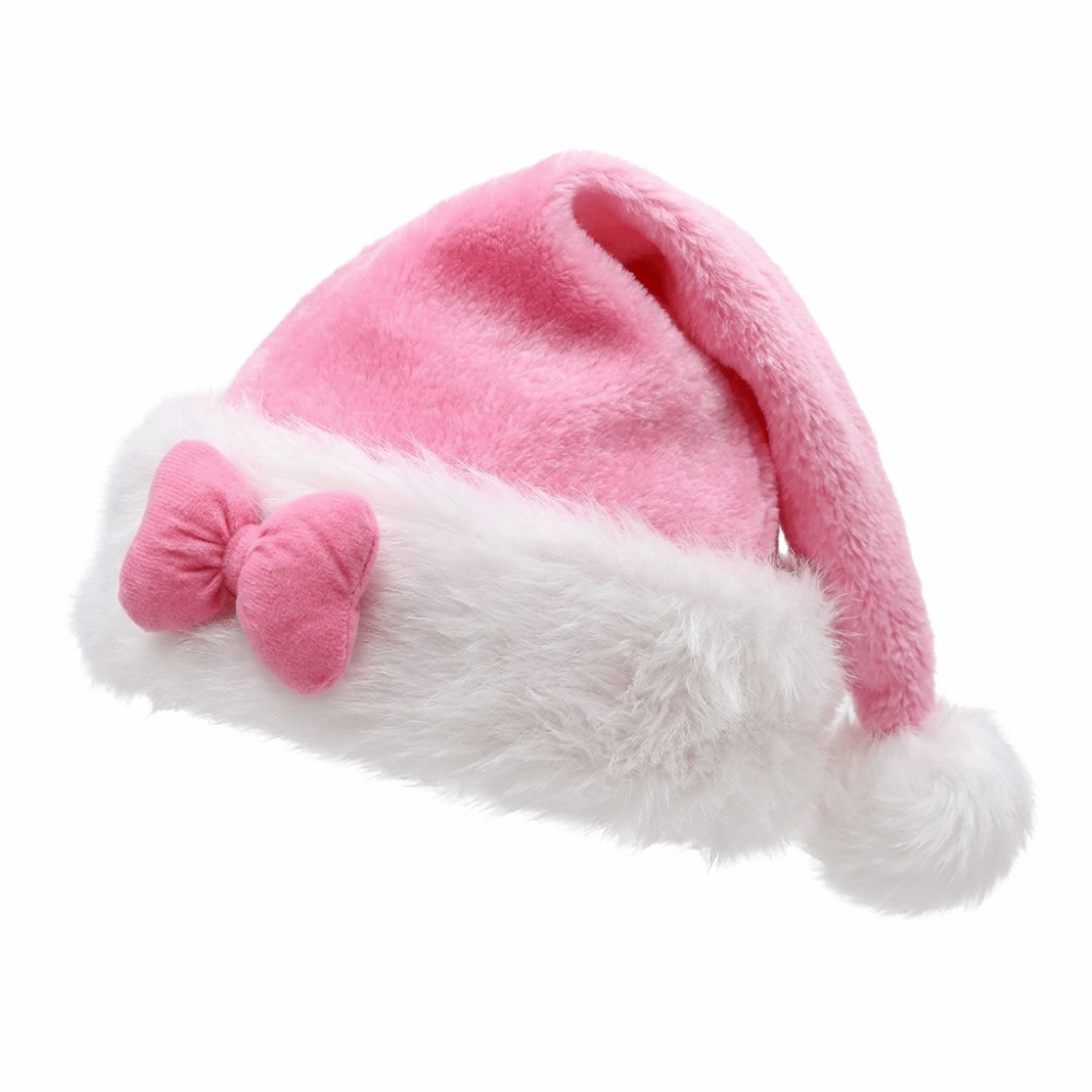 New Star Pattern Pink Bow Sant - огляд і ціна Santa Hat Plush