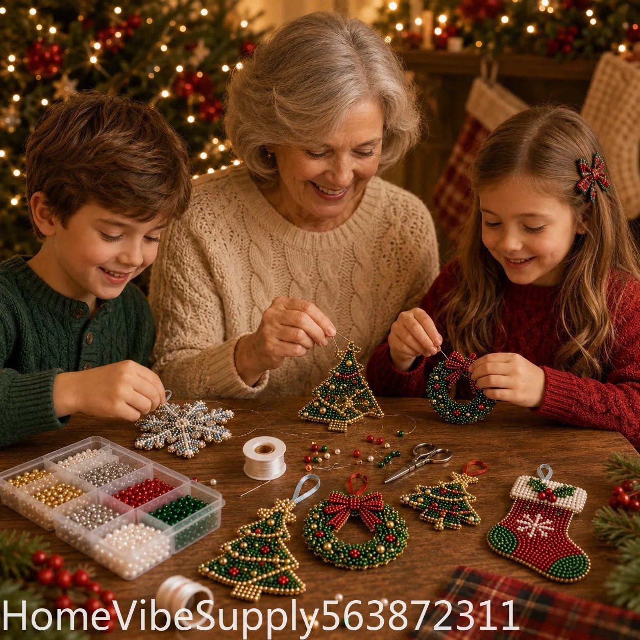 4 Pieces 3D Beaded Christmas T - огляд і ціна Christmas Stocking Hanging