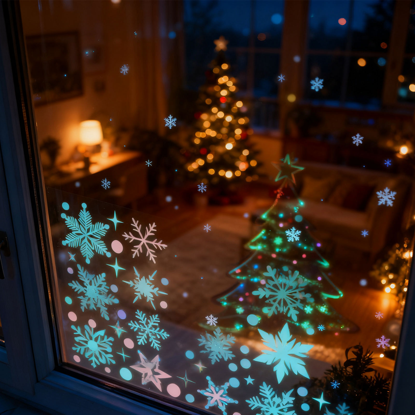 3 Sheets Snowflake Christmas W - огляд і ціна Snowflake Window Decal
